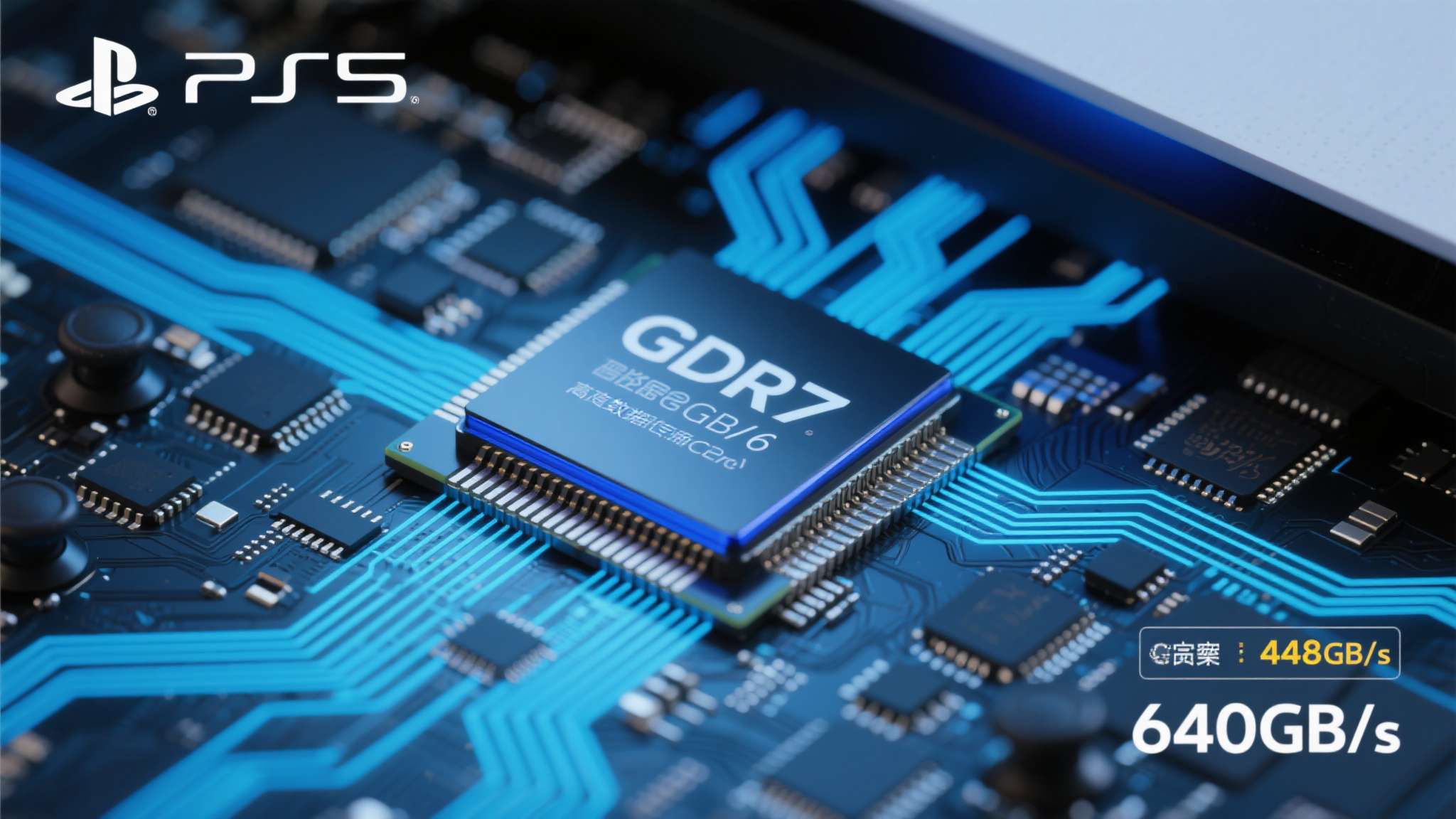 PS5的内存带宽为448GB/s，已经超越同期绝大多数PC显卡，而PS6曝光的6